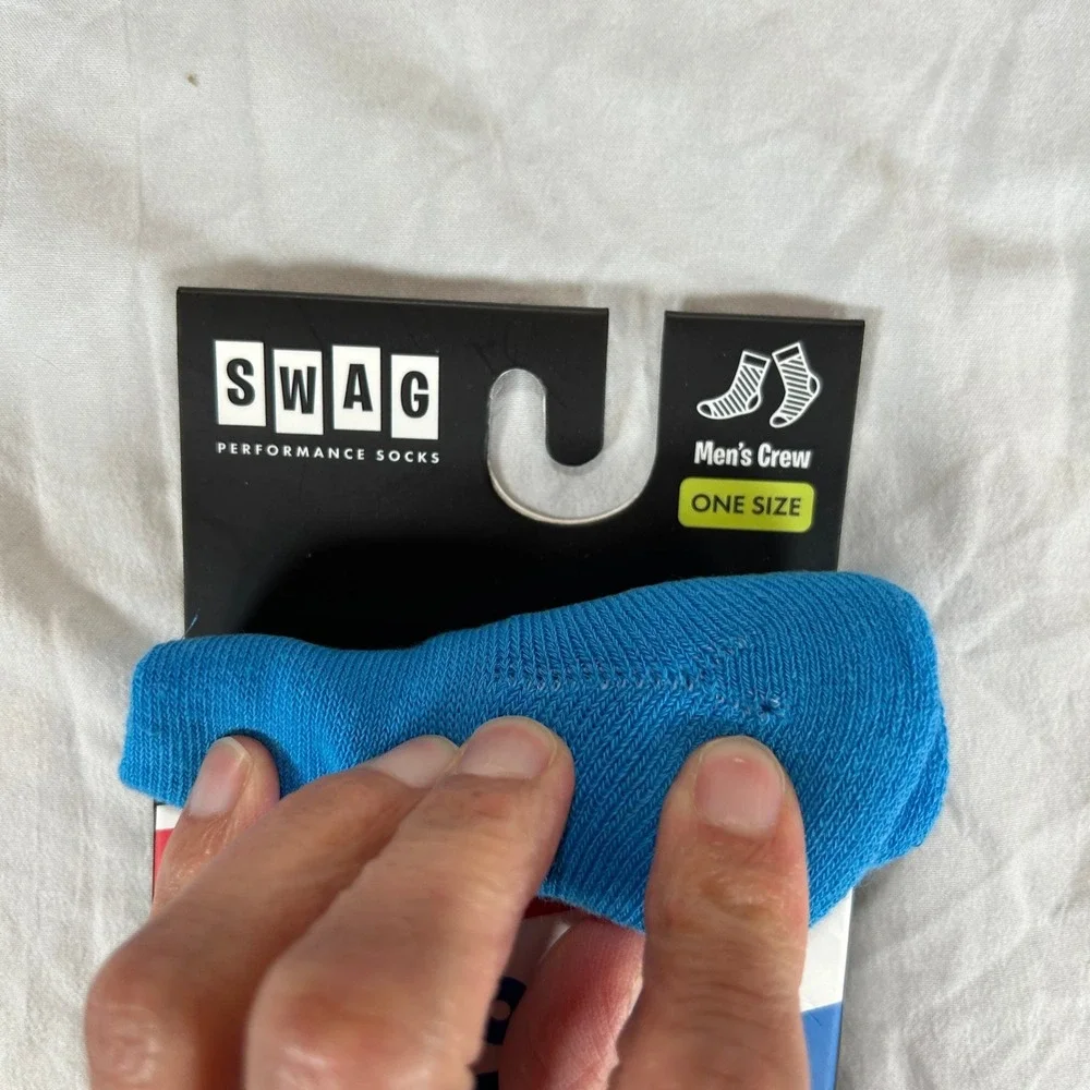 SWAG Performance Socks Original Bazooka Joe Bubble Gum Mens Crew One Size NEW